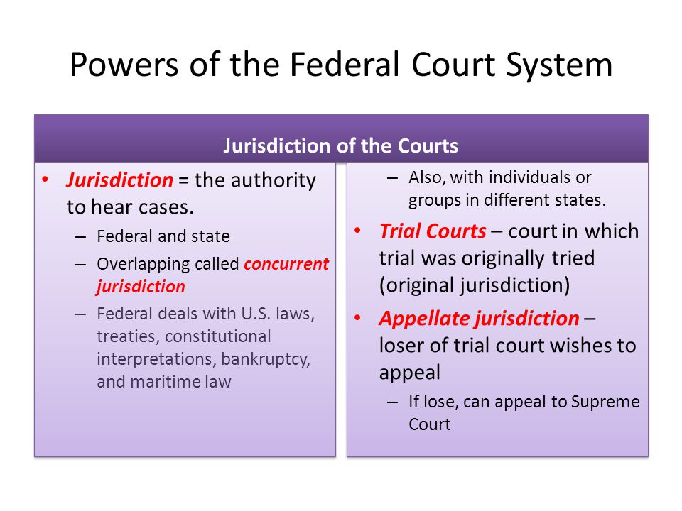 Powers of the Federal Court System