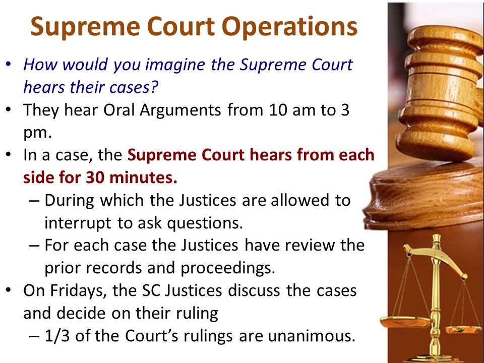 Supreme Court Operations