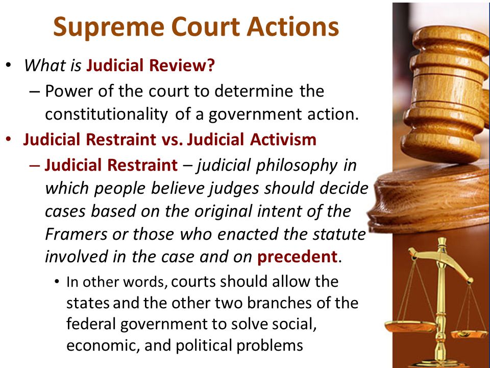 Supreme Court Actions What is Judicial Review