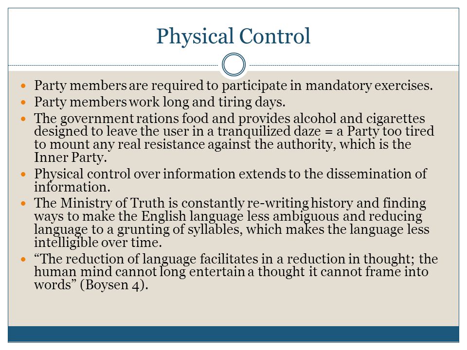 physical control in 1984