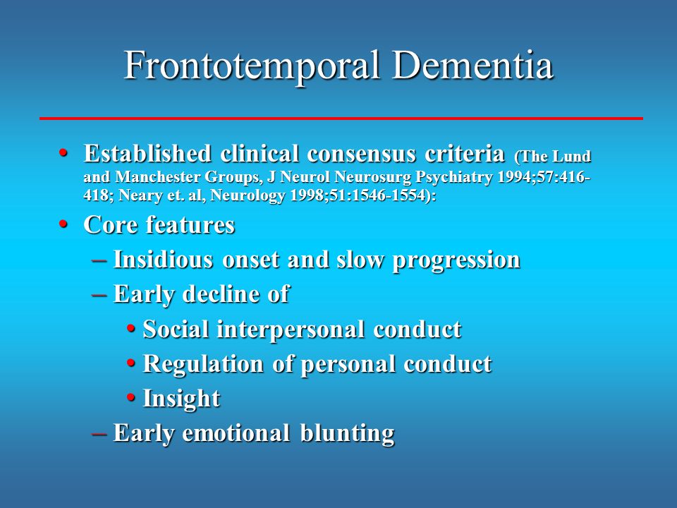frontotemporaalinen dementia