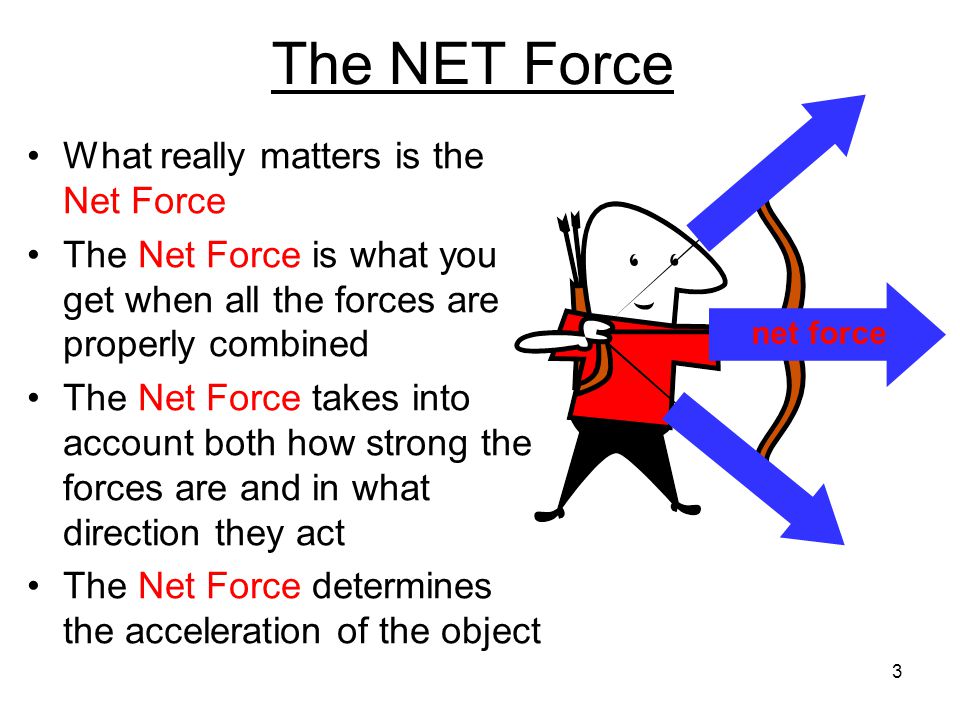 The NET Force What really matters is the Net Force