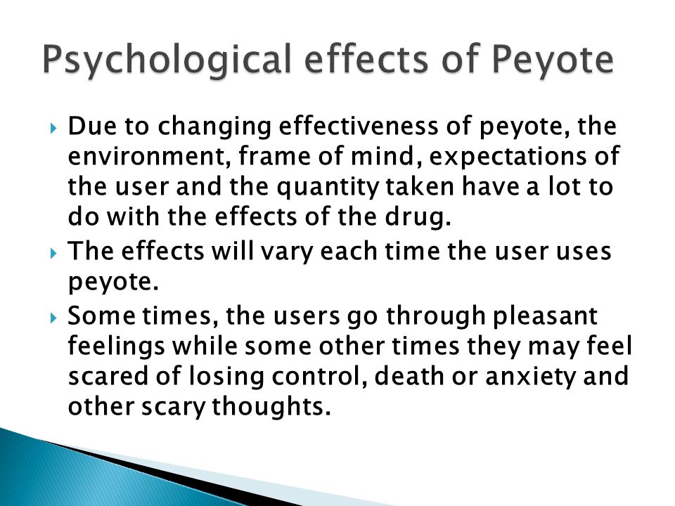 effects of peyote