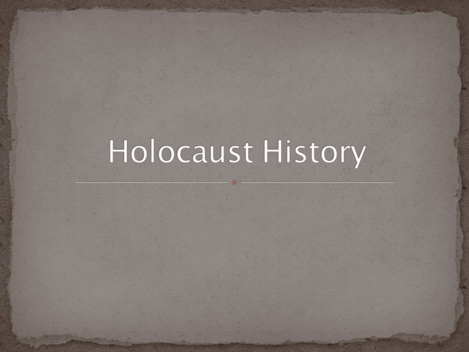 Holocaust History