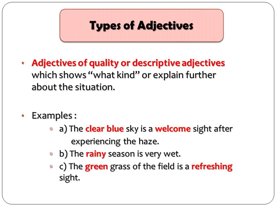 Adjective S Ppt Video Online Download