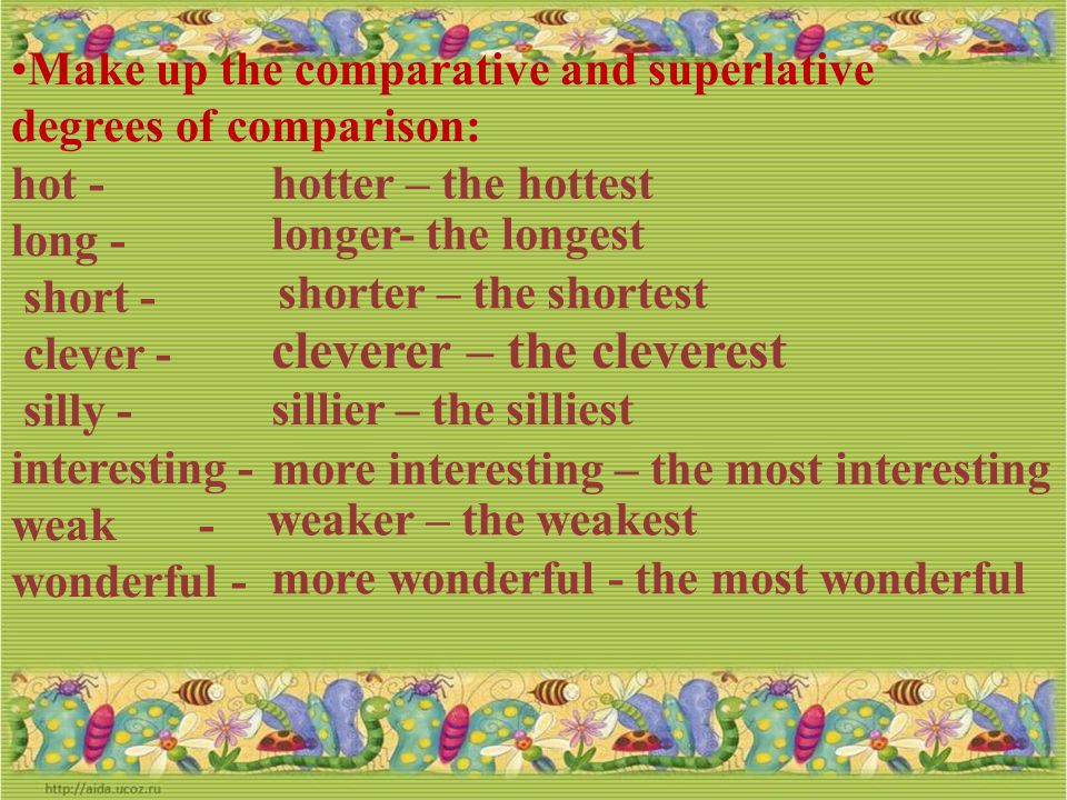 Adjectives. Degrees of comparison. - ppt video online download