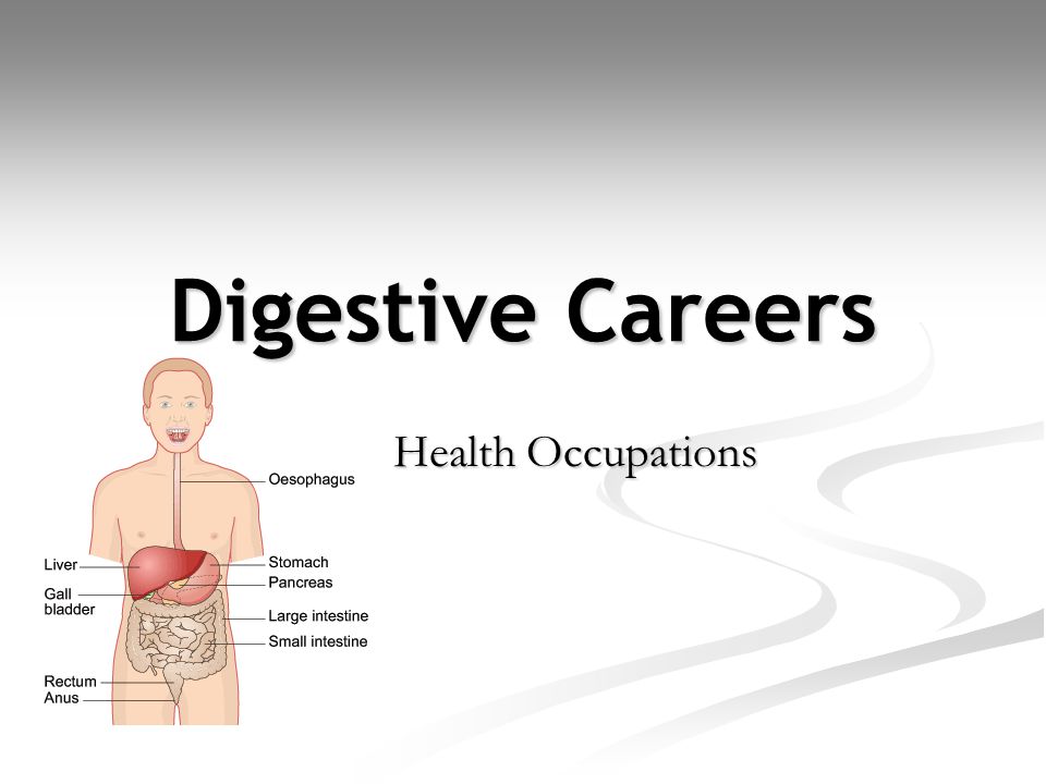 Digestive Careers Health Occupations