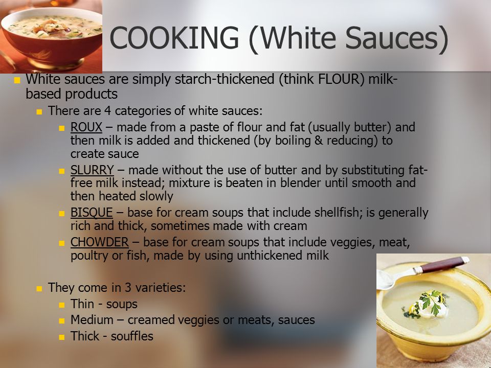 COOKING (White Sauces)