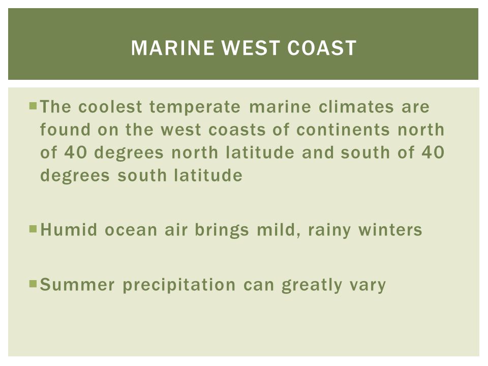 Marine west coast