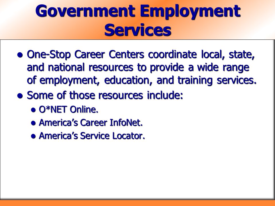 Government Employment Services