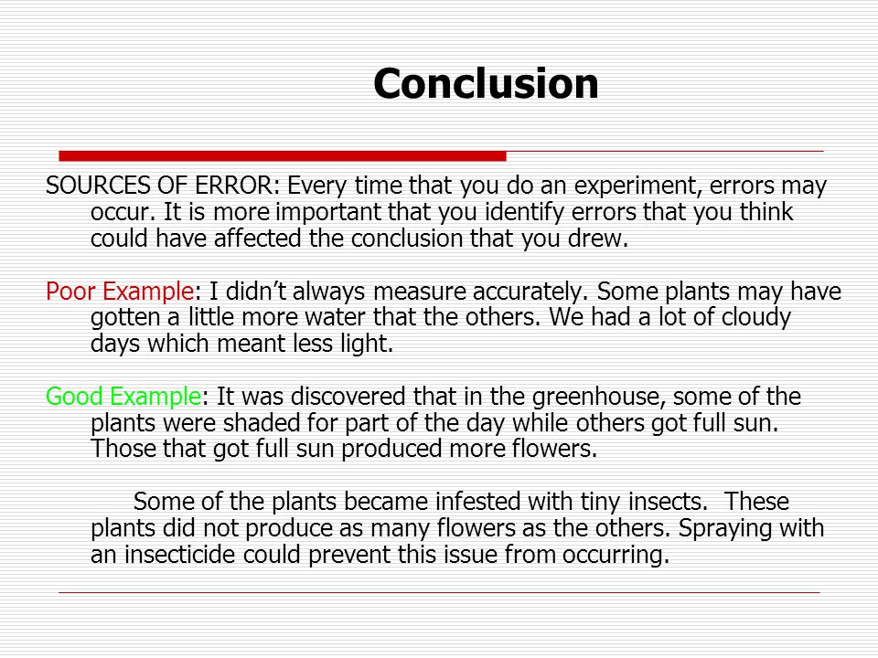 how to write a scientific report conclusion