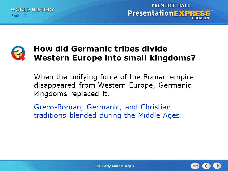 How did Germanic tribes divide Western Europe into small kingdoms
