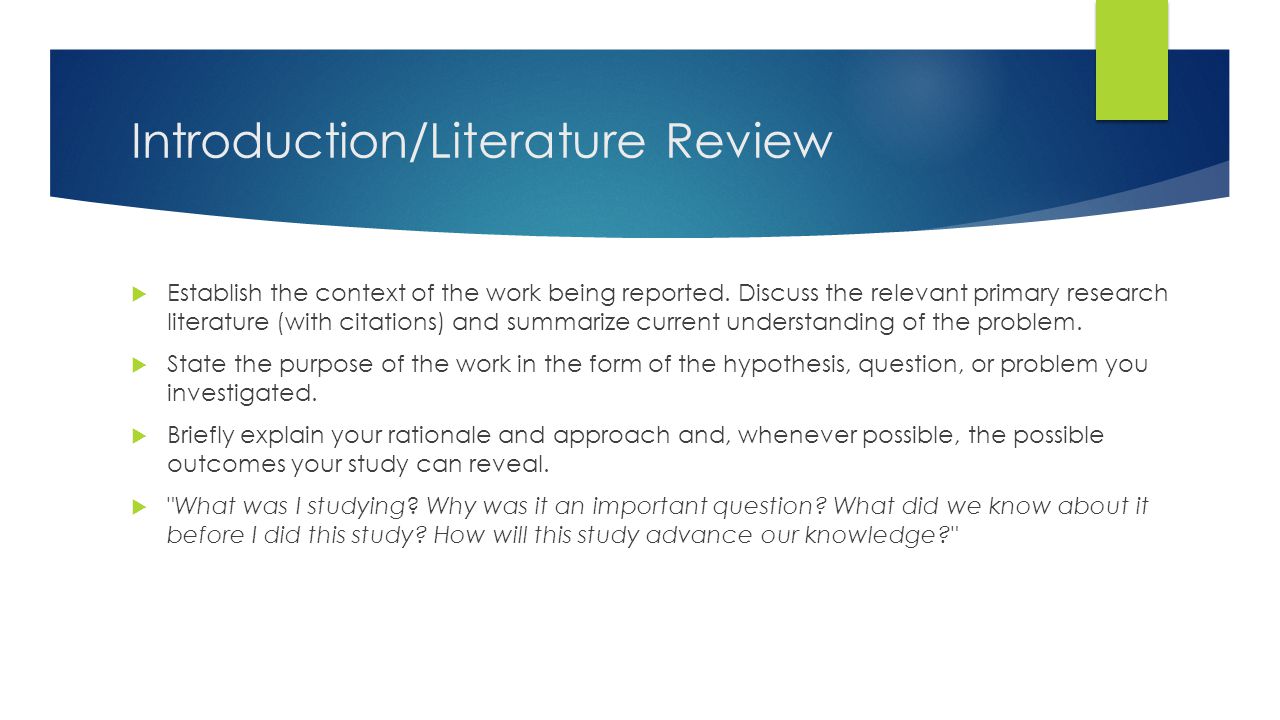Introduction/Literature Review