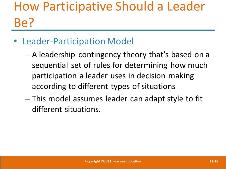 How Participative Should a Leader Be