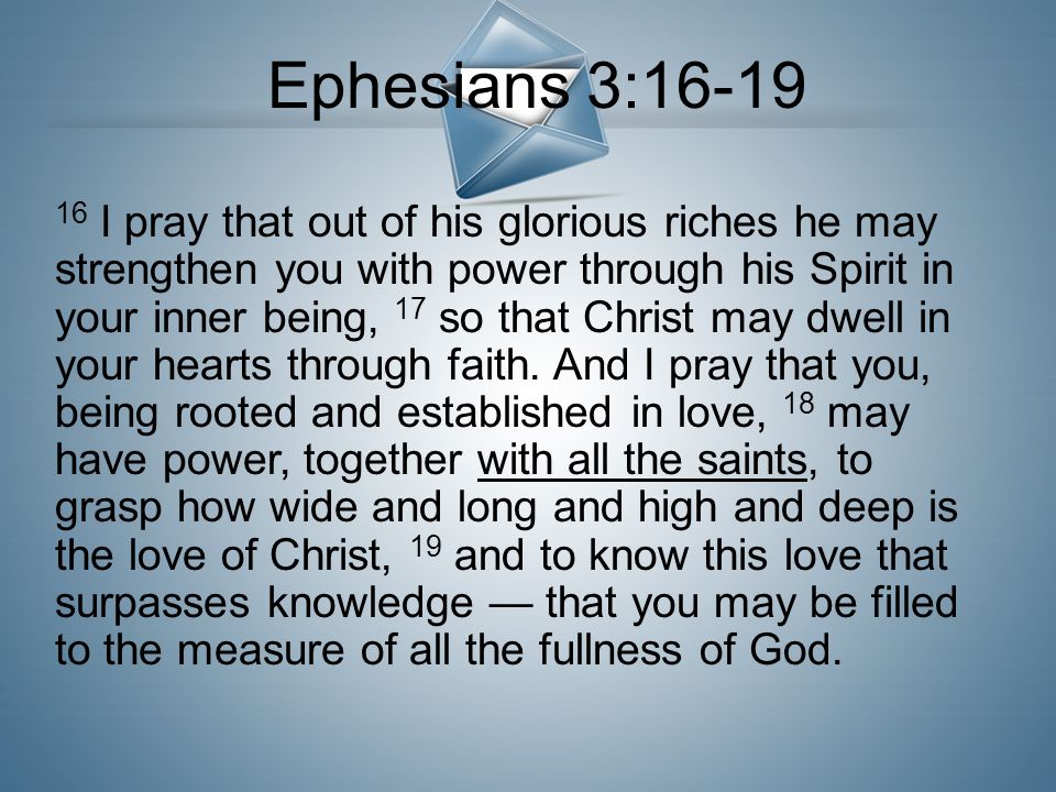 Ephesians 3:16-19