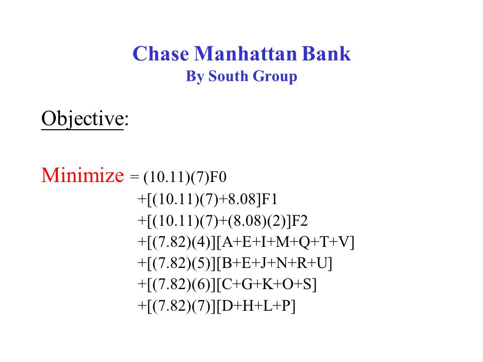 Chase Manhattan Bank By South Group Ppt Video Online Download