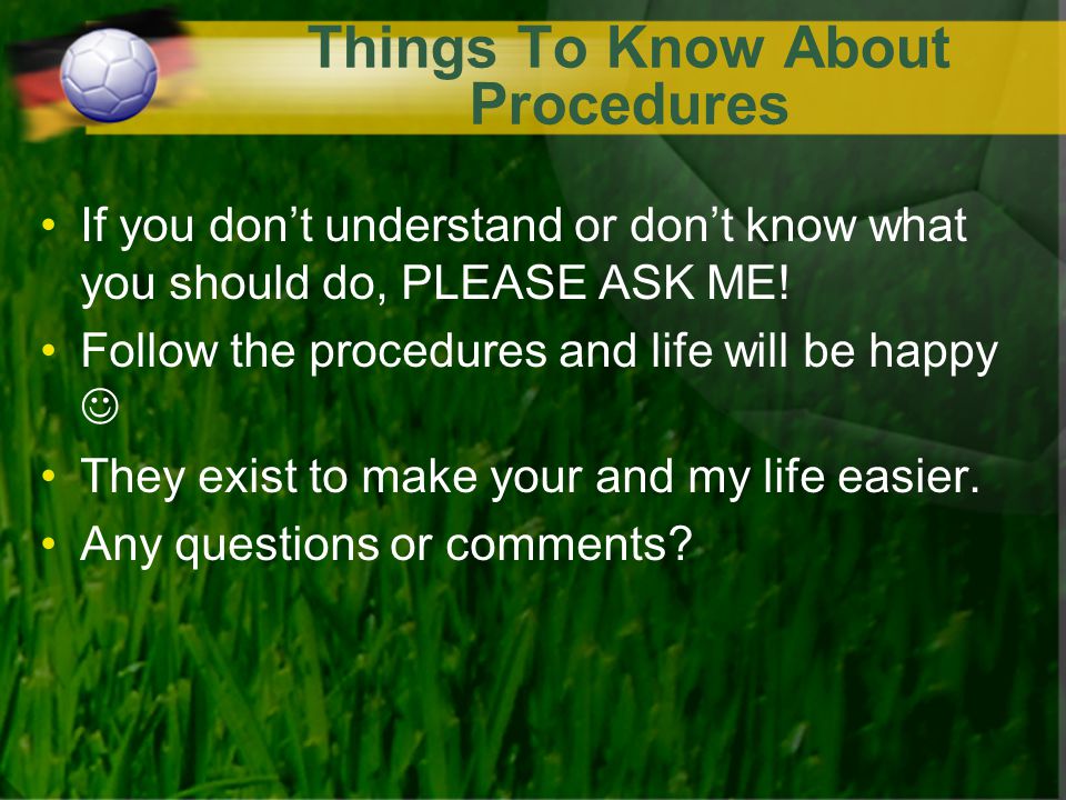 Things To Know About Procedures