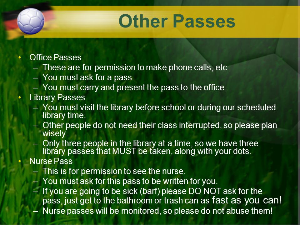 Other Passes Office Passes