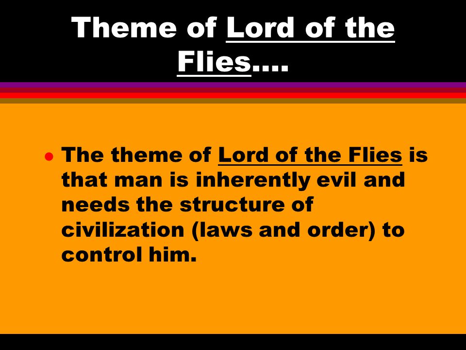 theme of evil in lord of the flies