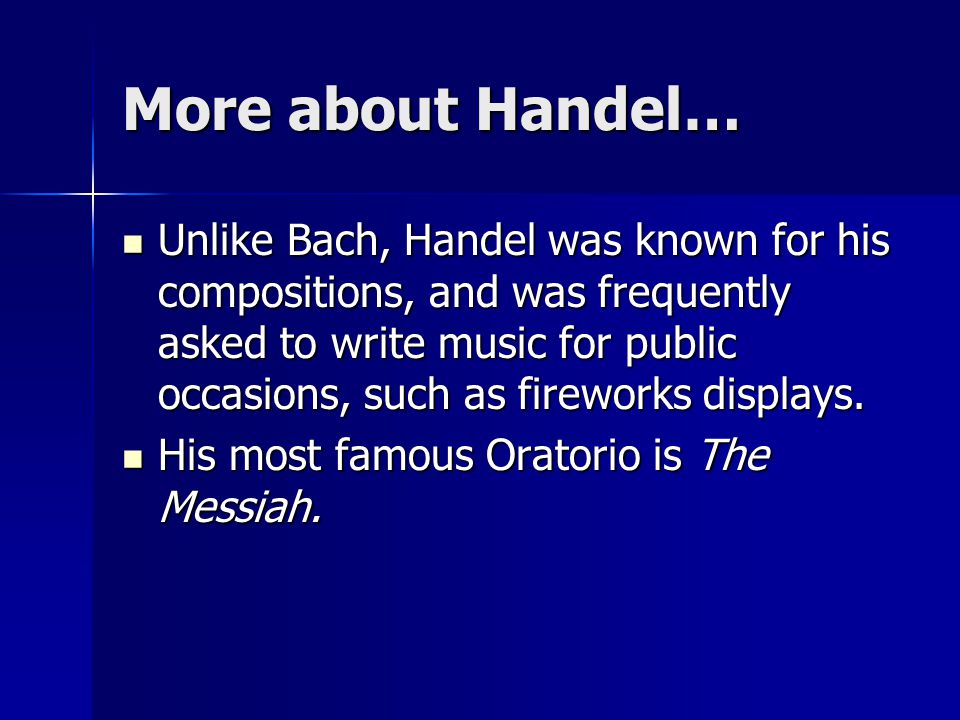 More about Handel…