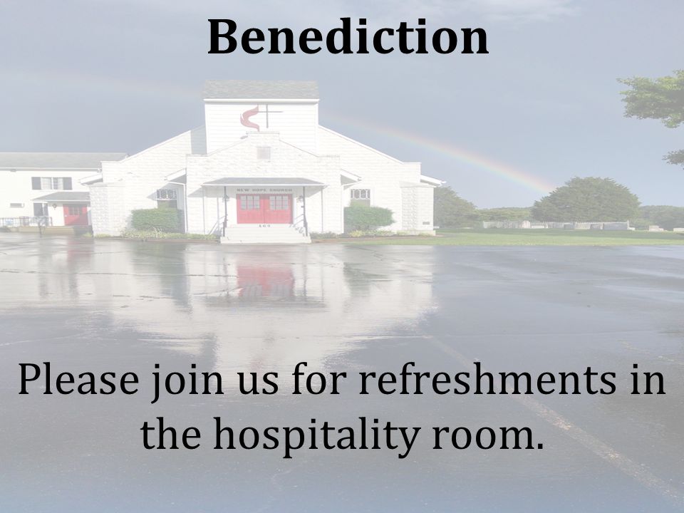 Please join us for refreshments in the hospitality room.