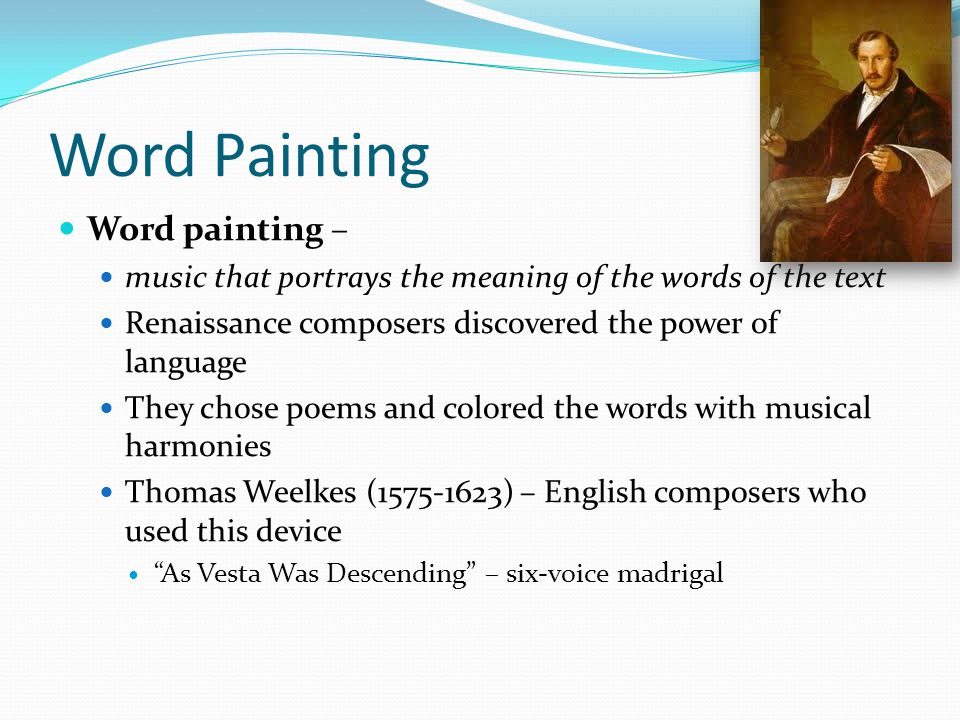 word painting in renaissance music