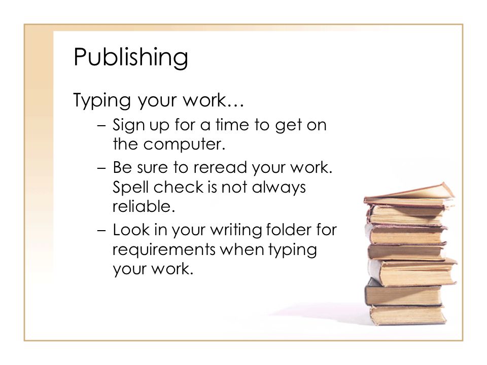 Publishing Typing your work…