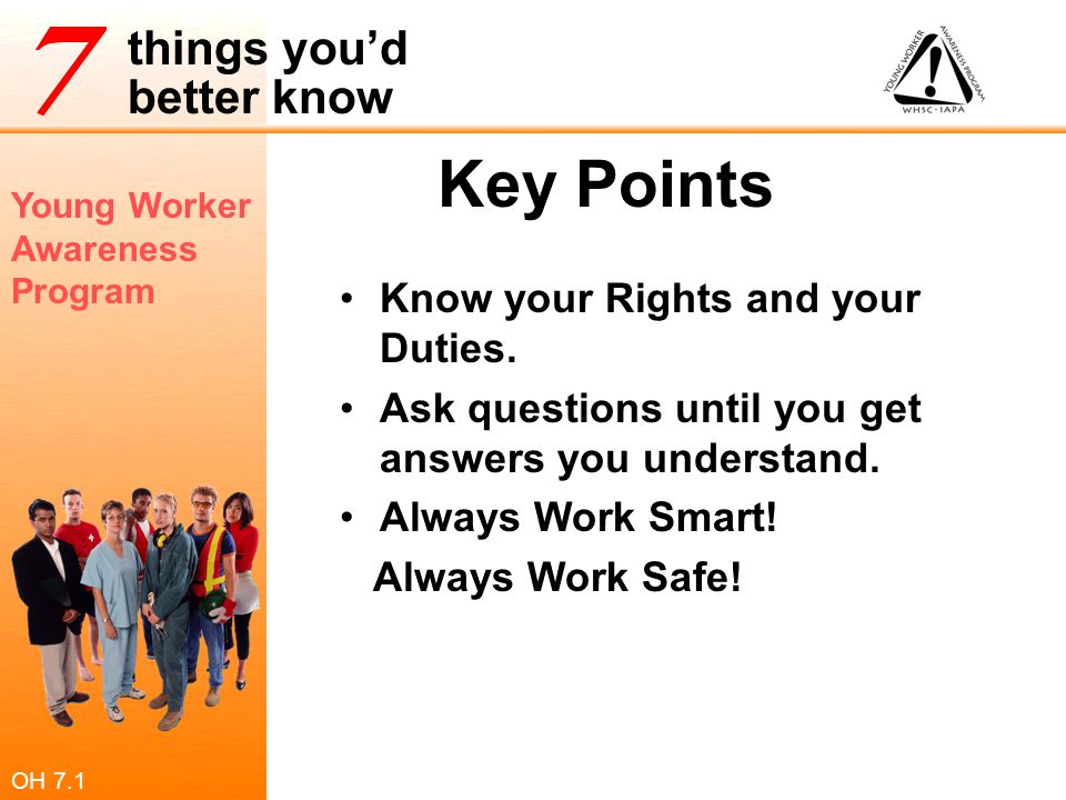 Key Points Know your Rights and your Duties.