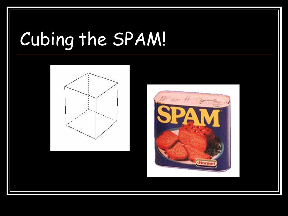 Cubing the SPAM!