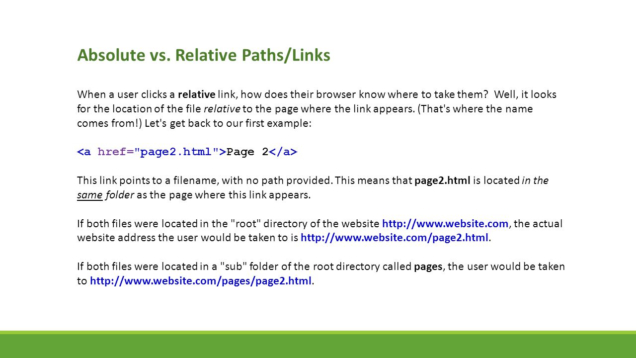 Absolute vs. Relative Paths/Links - ppt download