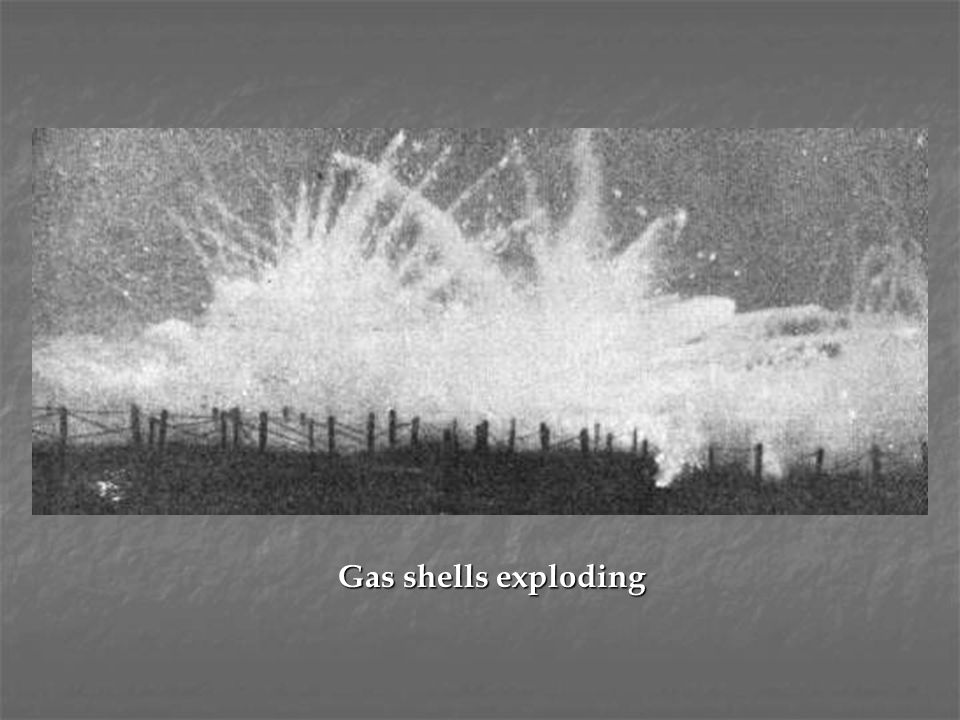 Gas shells exploding