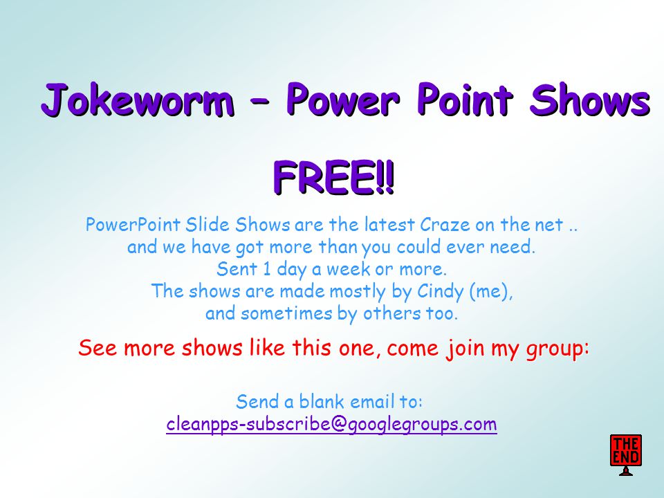 Jokeworm – Power Point Shows