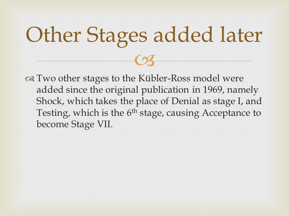 Other Stages added later