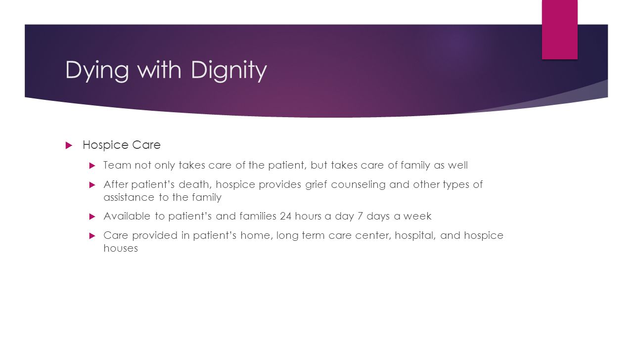 Dying with Dignity Hospice Care