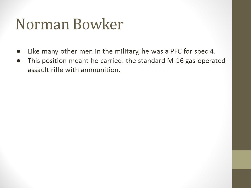 what is the good luck charm that norman bowker carried