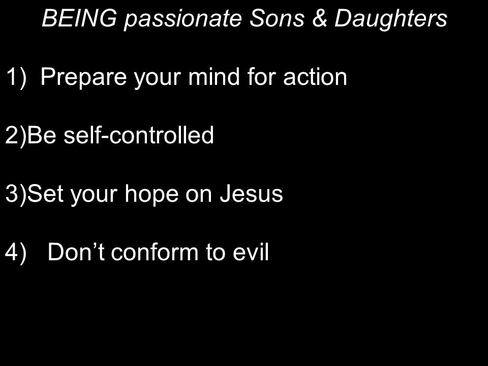 BEING passionate Sons & Daughters