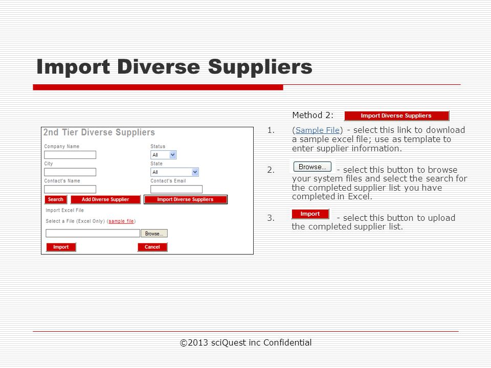 Import Diverse Suppliers