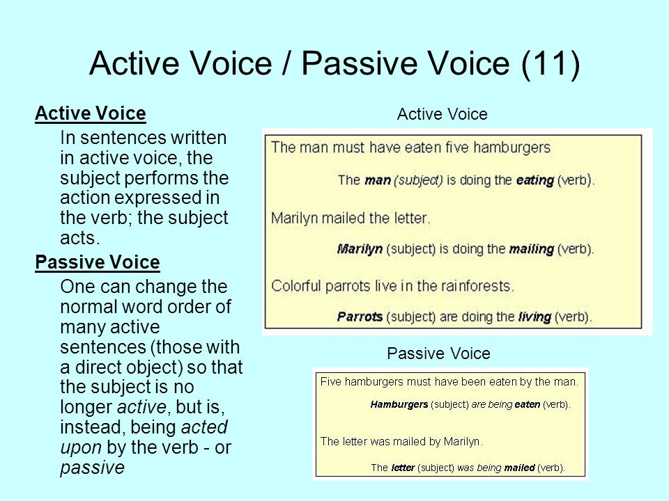 From sentences using the passive