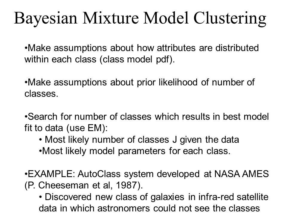 Bayesian Mixture Model Clustering