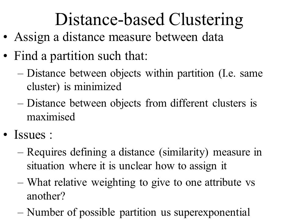 Distance-based Clustering
