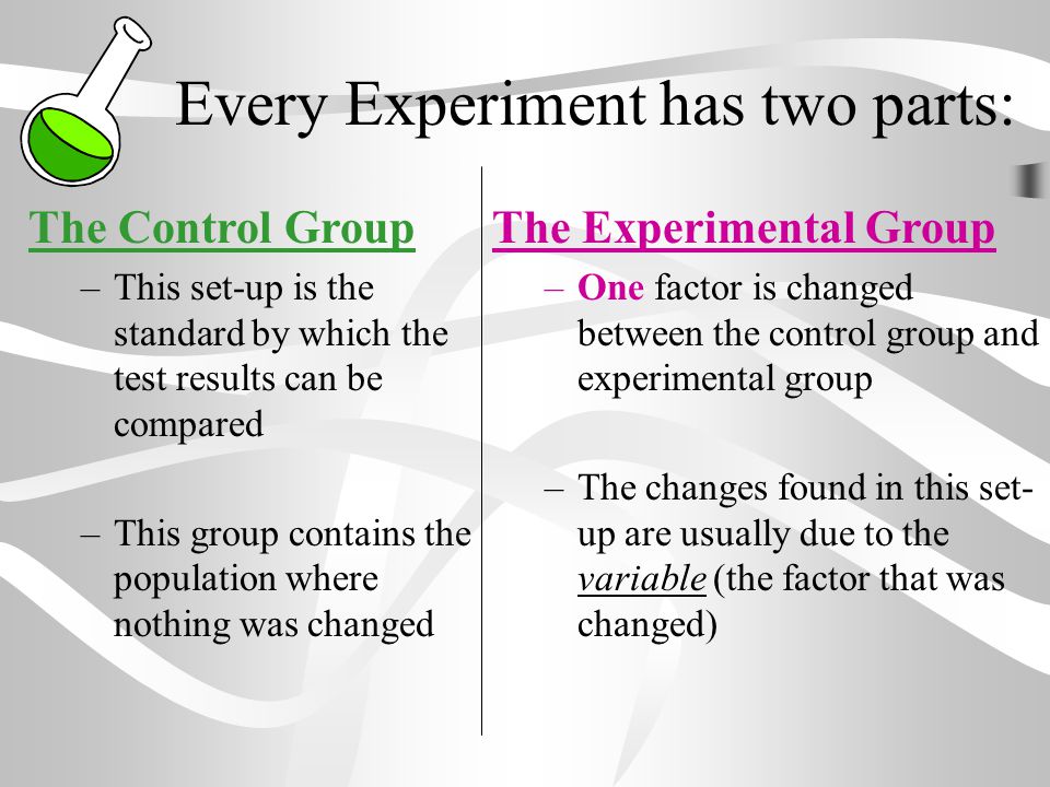 Every Experiment has two parts:
