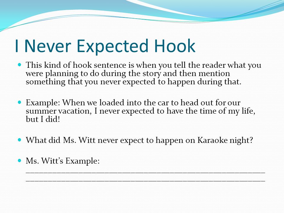 story hooks examples