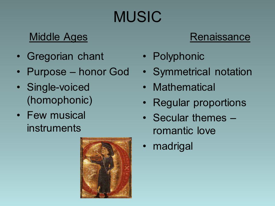 difference between middle ages and renaissance
