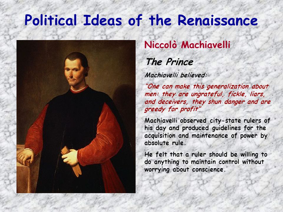 Political Ideas of the Renaissance
