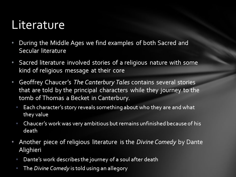 secular literature examples