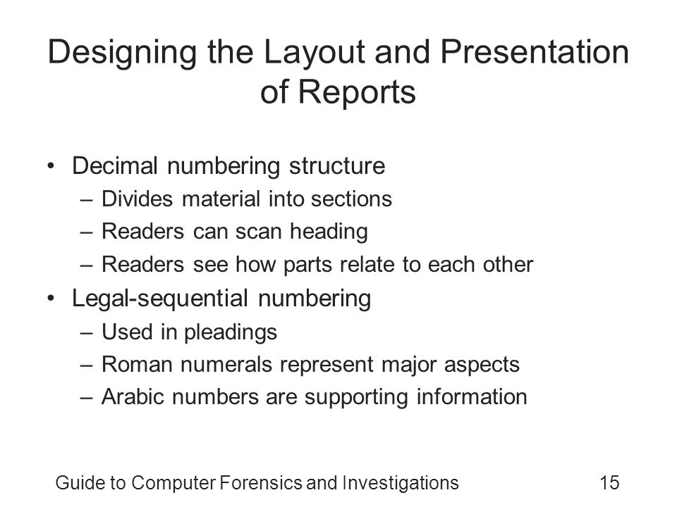 Designing the Layout and Presentation of Reports