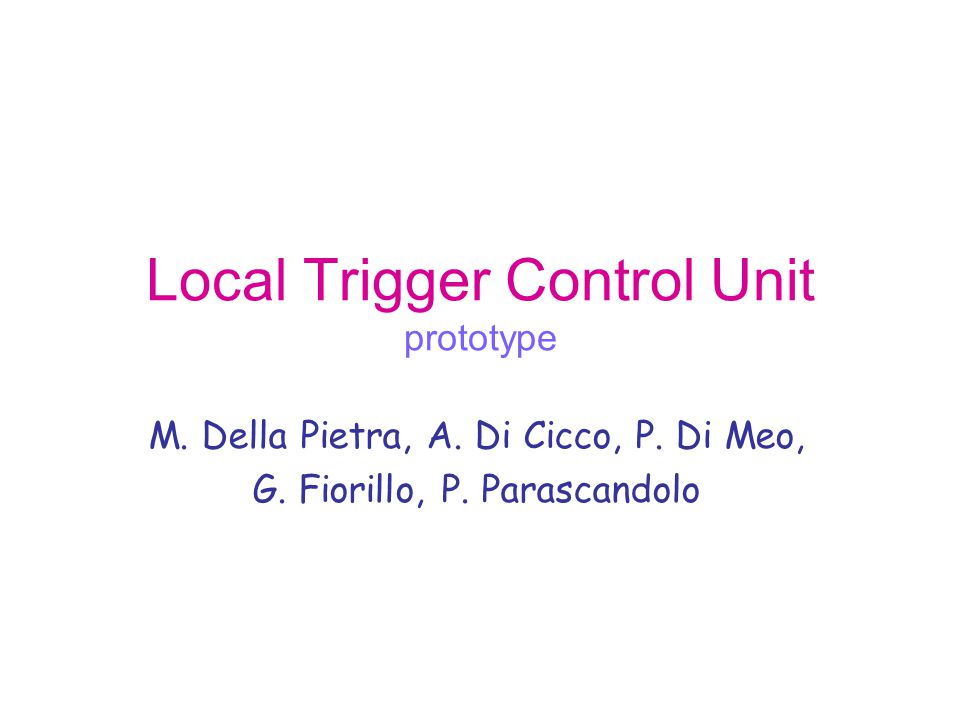 Local Trigger Control Unit prototype