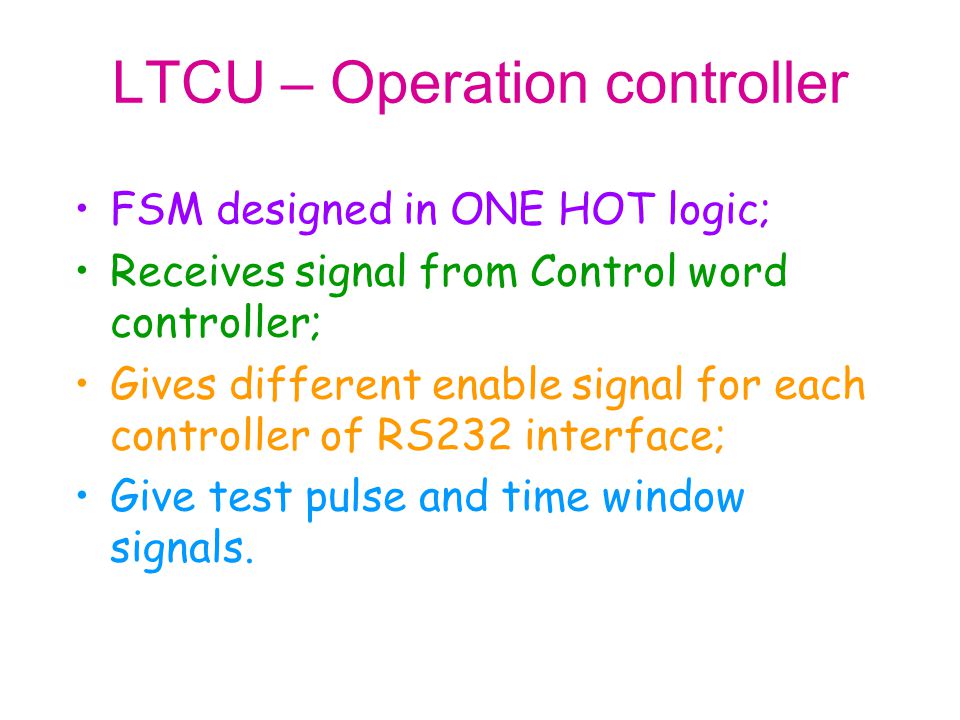 LTCU – Operation controller