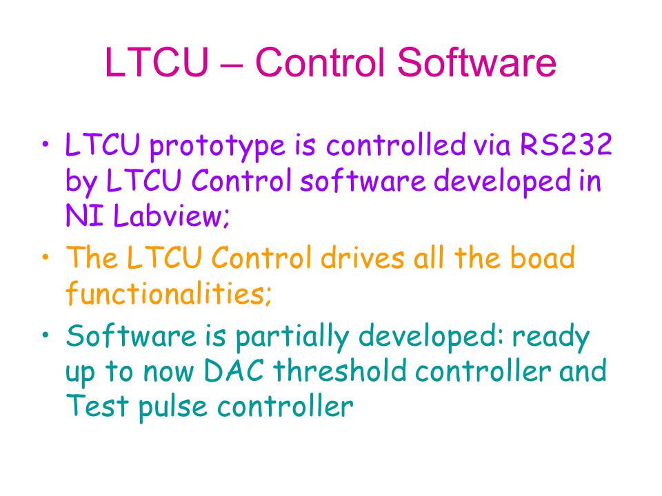 LTCU – Control Software