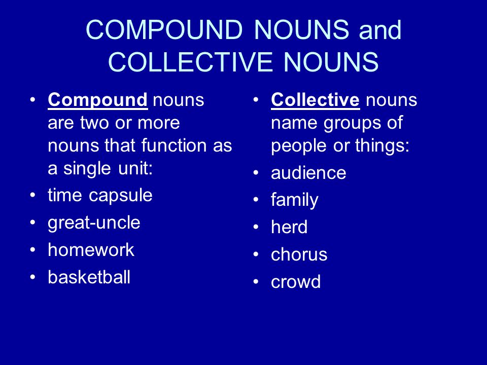 Compound nouns презентация